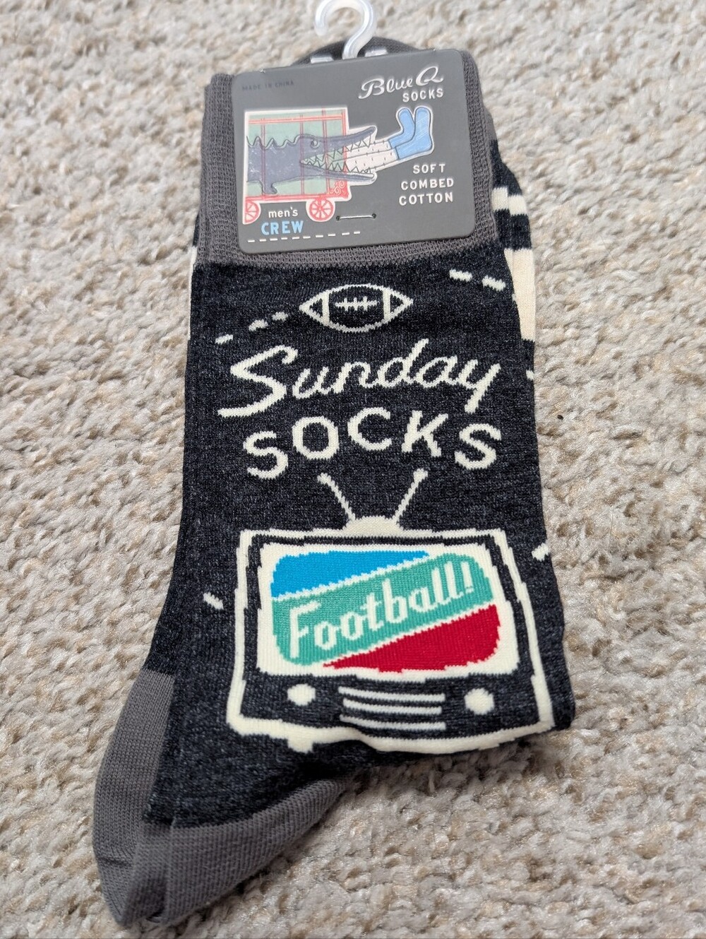 Blue Q 'Sunday Socks' Football Crew Socks